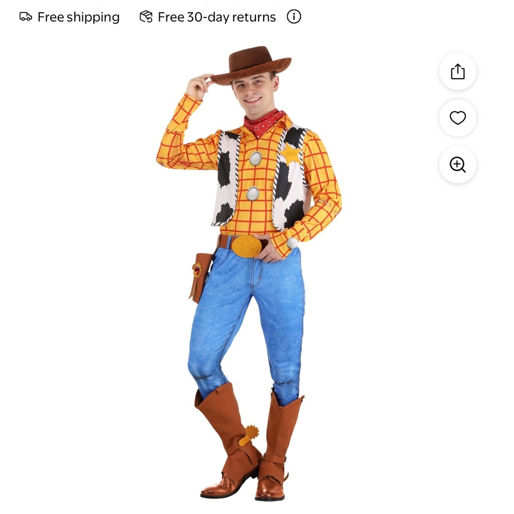 Adult woody costume